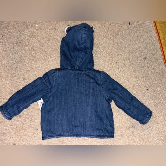 GAP Denim Jacket with Bear Ears and Cozy Lining *NWT*